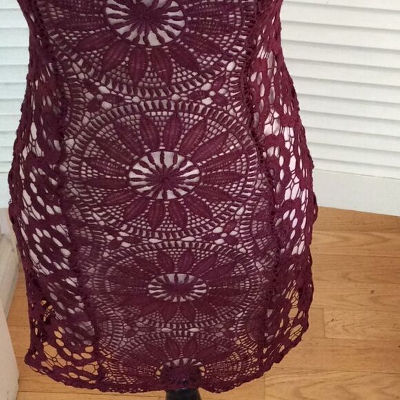 NWT Francesca halter laceover lined dress zipback - Picture 3 of 7